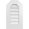 Ekena Millwork Octagonal Top Surface Mount PVC Gable Vent w/ 3-1/2"W x 1"P Standard Frame, 14"W x 24"H GVPOT14X2401SN - alternate 1